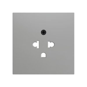 ZS70. Placca per presa euro-americana 70x70 mm - Argento