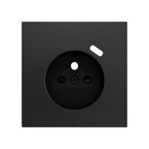 ZS70. Placca per presa francese con USB C 70x70 mm - Antraci
