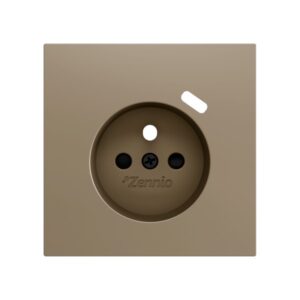 ZS70. Placca per presa francese con USB C 70x70 mm - Champag