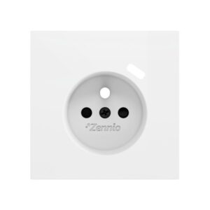 ZS70. Placca per presa francese con USB C 70x70 mm - Bianco