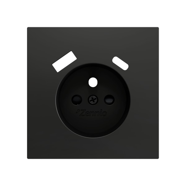 ZS70. Placca per presa francese con USB C e A 70x70 mm - Ant