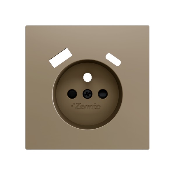 ZS70. Placca per presa francese con USB C e A 70x70 mm - Cha