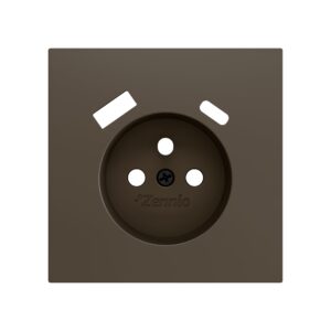 ZS70. Placca per presa francese con USB C e A 70x70 mm - Mok