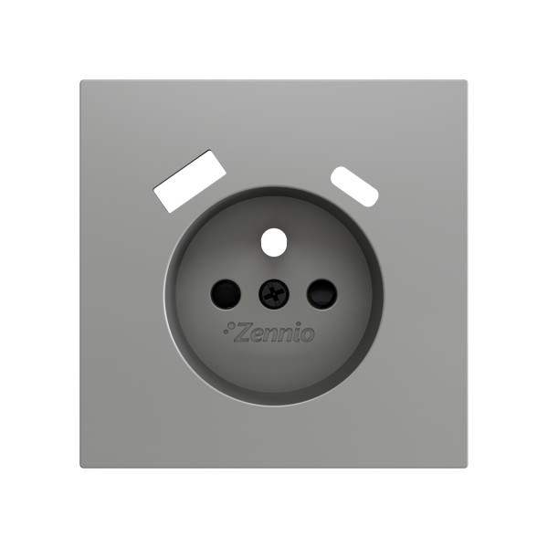 ZS70. Placca per presa francese con USB C e A 70x70 mm - Arg