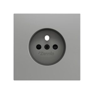 ZS70. Placca per presa francese senza viti 70x70 mm - Argent