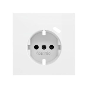 ZS70. Placca per presa Schuko con USB C 70x70 mm - Bianco op