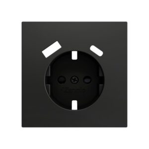ZS55. Placca per presa euro-americana con USB C 55x55 mm - A