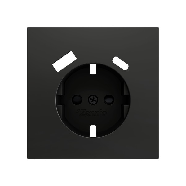 ZS55. Placca per presa euro-americana con USB C 55x55 mm - A