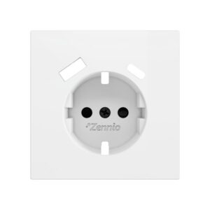ZS70. Placca per presa Schuko con USB C e A 70x70 mm - Bianc