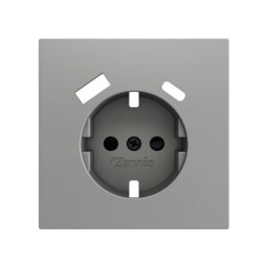 ZS55. Placca per presa euro-americana con USB C 55x55 mm - M