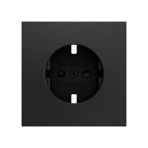 ZS70. Placca per presa Schuko senza viti 70x70 mm - Antracit