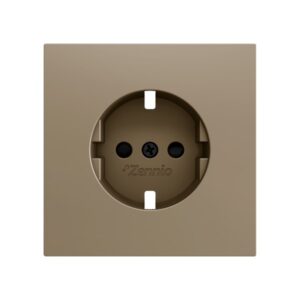 ZS70. Placca per presa Schuko senza viti 70x70 mm - Champagn