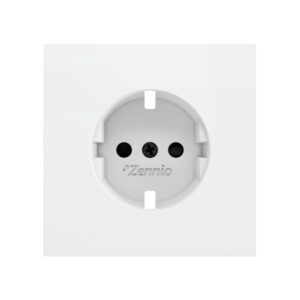 ZS70. Placca per presa Schuko senza viti 70x70 mm - Bianco o
