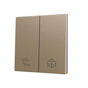 ZS70. Tasto doppio per pulsante Soft KNX 70x70 mm. Comando g