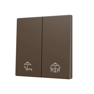 ZS70. Tasto doppio per pulsante Soft KNX 70x70 mm. Comando g