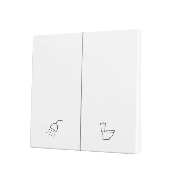 ZS70. Tasto doppio per pulsante Soft KNX 70x70 mm. Comando g