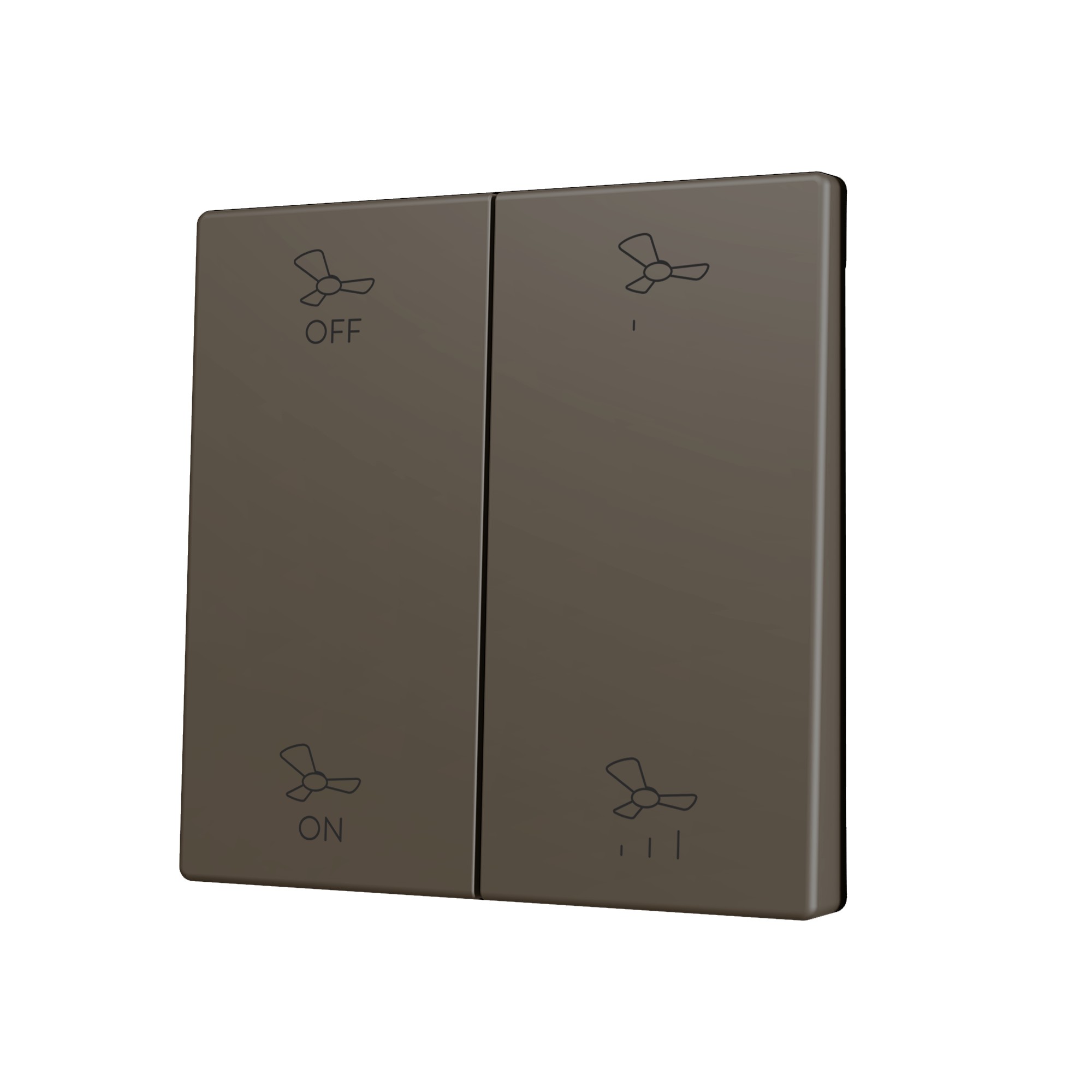 ZS70. Tasto doppio per pulsante Soft KNX 70x70 mm. Comando s