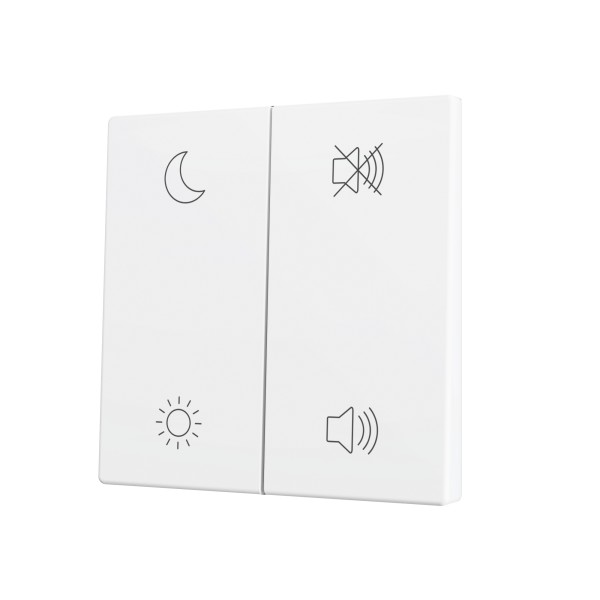 ZS70. Tasto doppio per pulsante Soft KNX 70x70 mm. Comando s