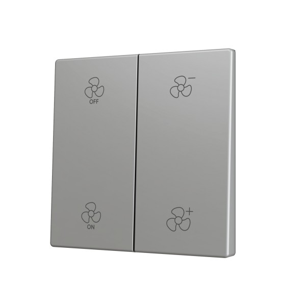 ZS70. Tasto doppio per pulsante Soft KNX 70x70 mm. Comando s