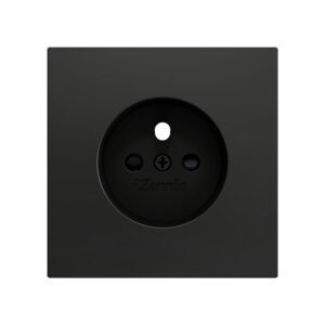 ZS70. Placca per presa francese con viti 70x70 mm - Antracit