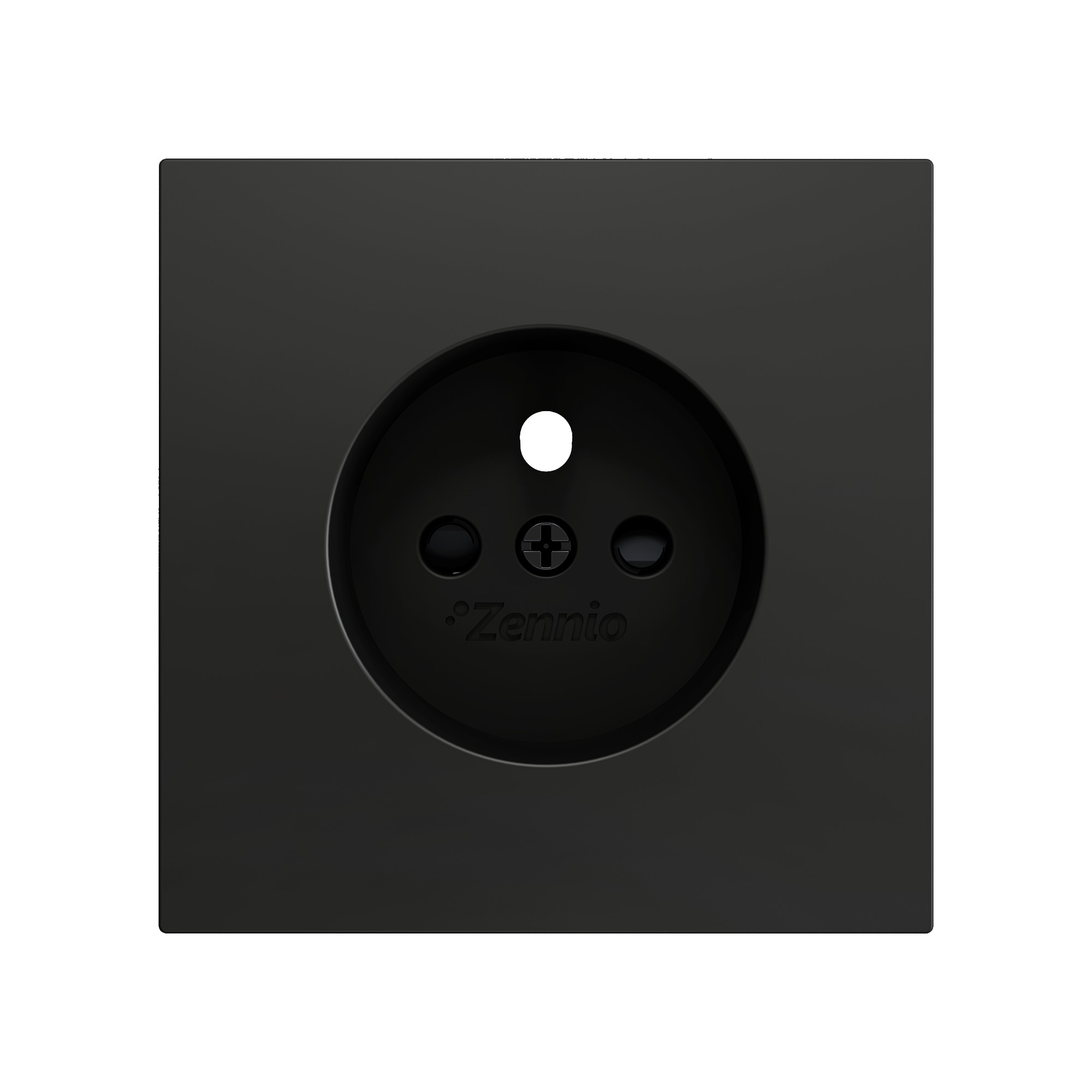 ZS70. Placca per presa francese con viti 70x70 mm - Antracit