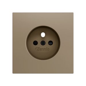 ZS70. Placca per presa francese con viti 70x70 mm - Champagn