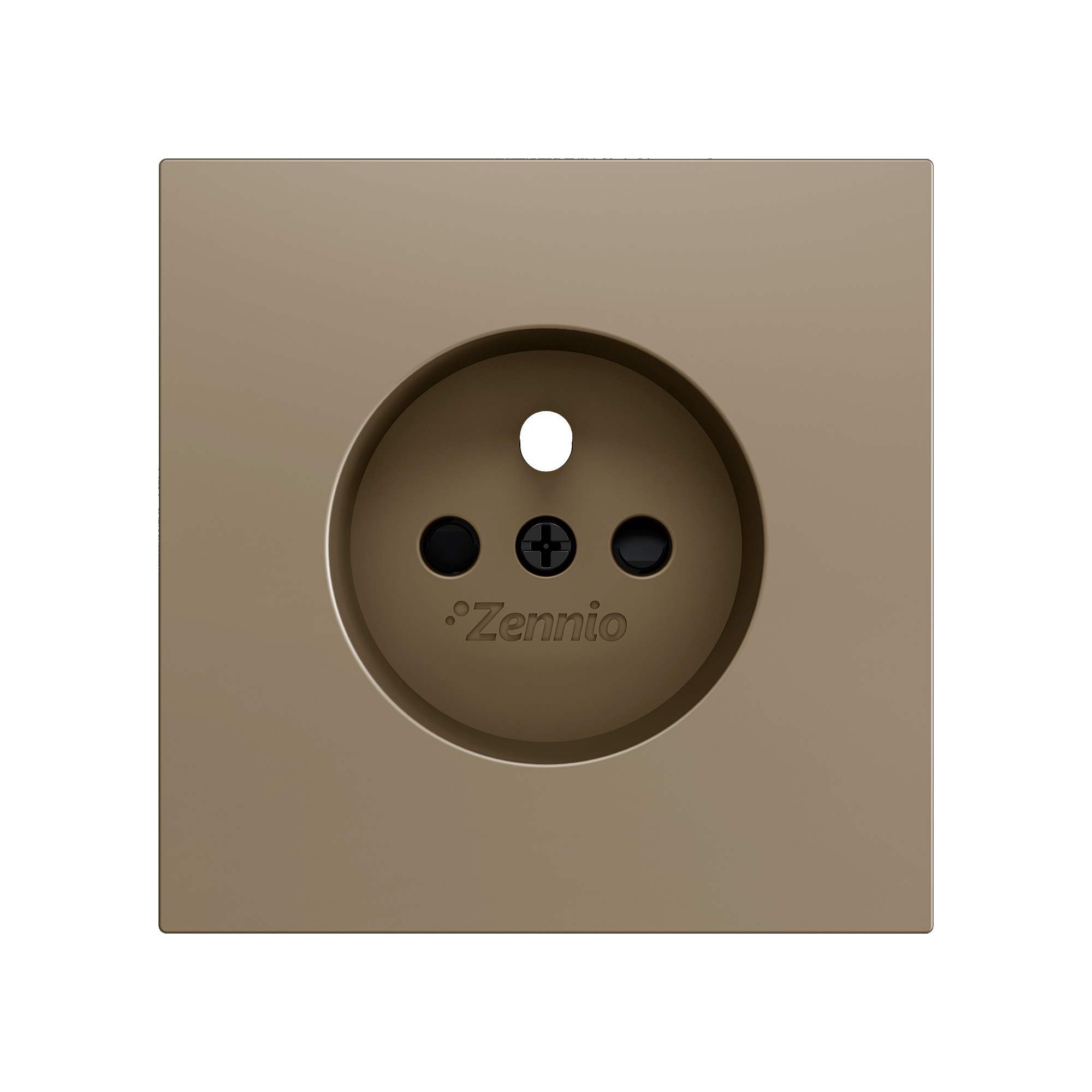 ZS70. Placca per presa francese con viti 70x70 mm - Champagn