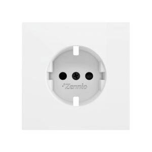 ZS70. Placca per presa Schuko con viti 70x70 mm - Bianco opa