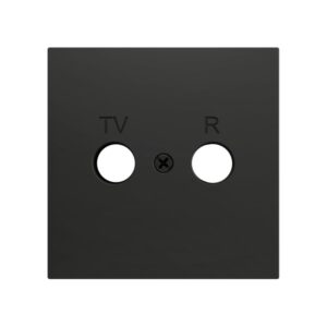 ZS70. Placca copri-inserto TV/R 70x70 mm - Antracite
