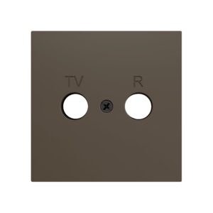 ZS70. Placca copri-inserto TV/R 70x70 mm - Moka