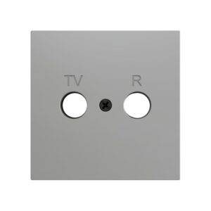 ZS70. Placca copri-inserto TV/R 70x70 mm - Argento