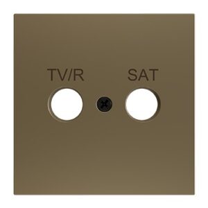 ZS70. Placca copri-inserto TV-R/SAT 70x70 mm - Champagne