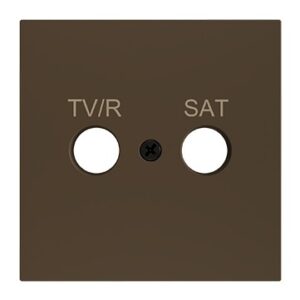 ZS70. Placca copri-inserto TV-R/SAT 70x70 mm - Moka