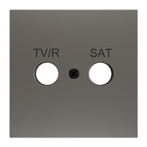ZS70. Placca copri-inserto TV-R/SAT 70x70 mm - Argento