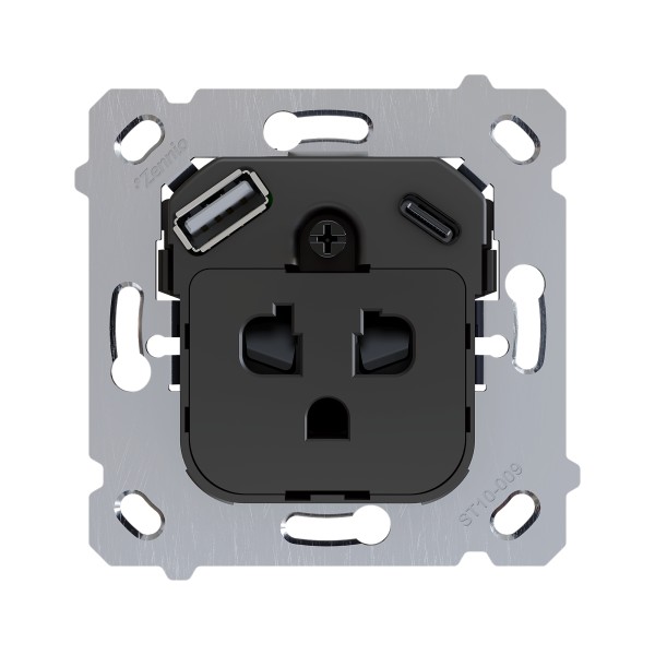 ZS55/ZS70. Inserto presa euro-americana con USB C e A - senz