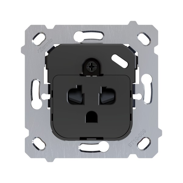 ZS55/ZS70. Inserto presa euro-americana - senza otturatori d