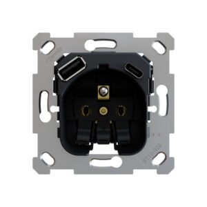 ZS55/ZS70. Inserto presa francese 16 A / 250 V ~ con USB C e