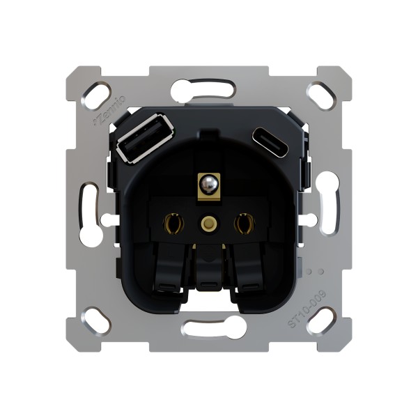 ZS55/ZS70. Inserto presa francese 16 A / 250 V ~ con USB C e