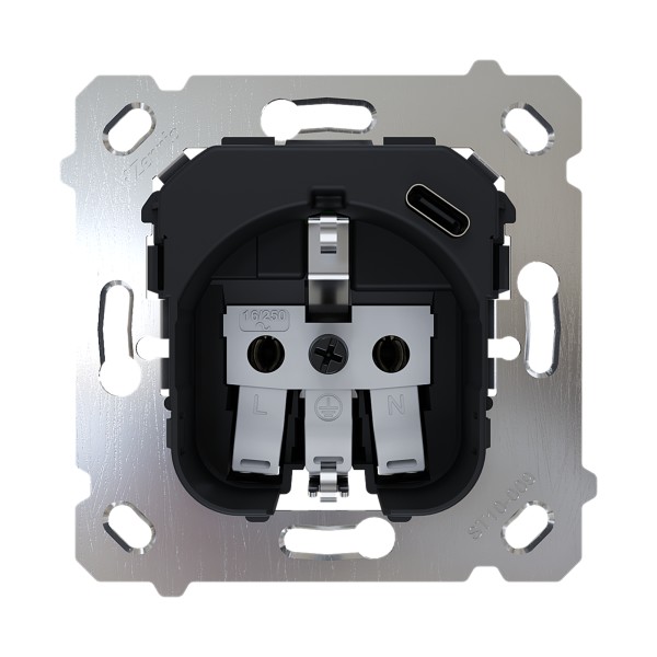 ZS55/ZS70. Inserto presa Schuko 16 A / 250 V ~ con USB C (se