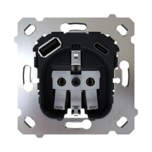 ZS55/ZS70. Inserto presa Schuko 16 A / 250 V ~ con USB C e A