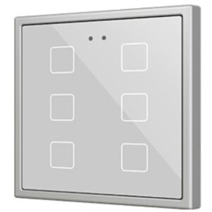 Flat 70 X6. Glass Capacitive push button 70x70 - 6 buttons -