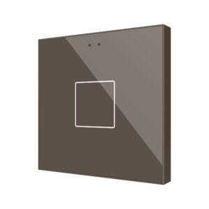 Flat RGB 1. Pulsante capacitivo in vetro - 1 pulsante - Moka