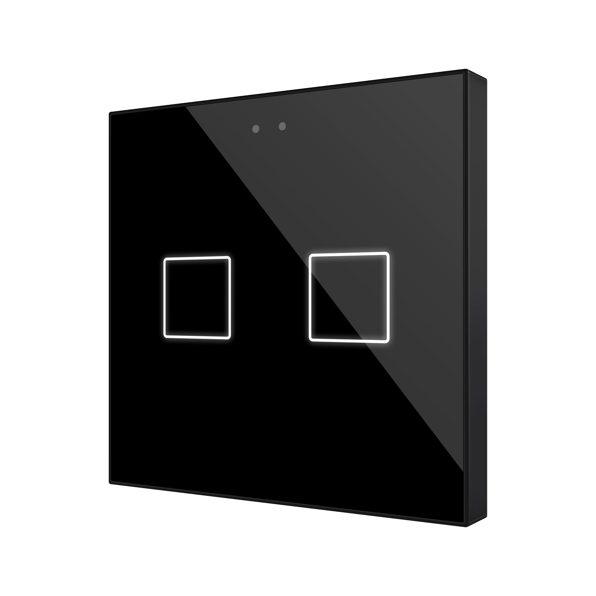 Flat RGB 2. Pulsante capacitivo in vetro - 2 pulsanti - Antr