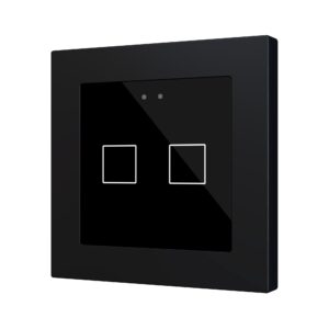 Flat RGB 55 X2. Pulsante capacitivo in vetro 55x55 - 2 pulsa