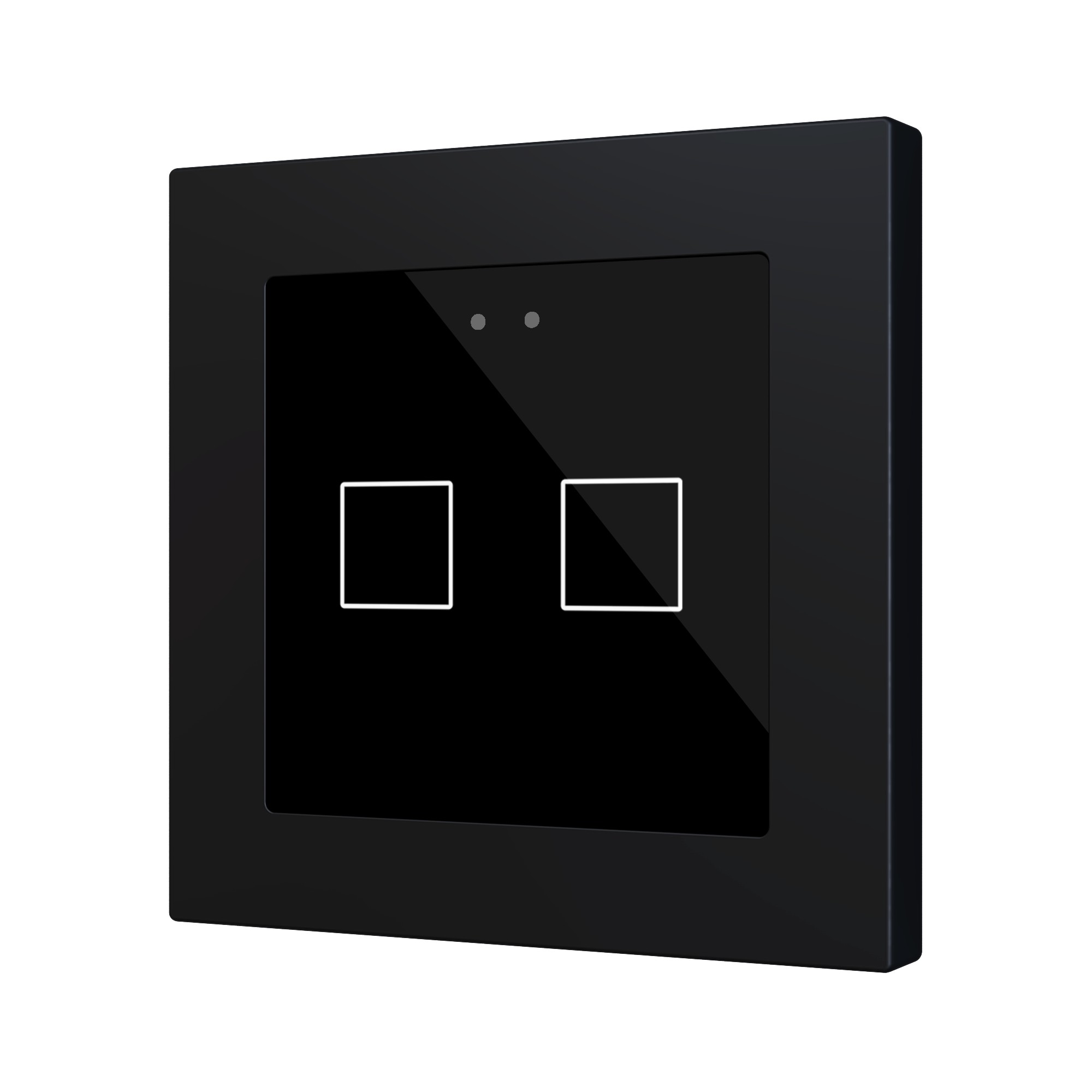 Flat RGB 55 X2. Pulsante capacitivo in vetro 55x55 - 2 pulsa