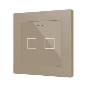 Flat RGB 55 X2. Pulsante capacitivo in vetro 55x55 - 2 pulsa