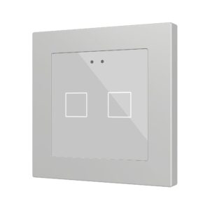 Flat RGB 55 X2. Pulsante capacitivo in vetro 55x55 - 2 pulsa