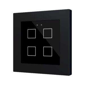 Flat RGB 55 X4. Pulsante capacitivo in vetro 55x55 - 4 pulsa