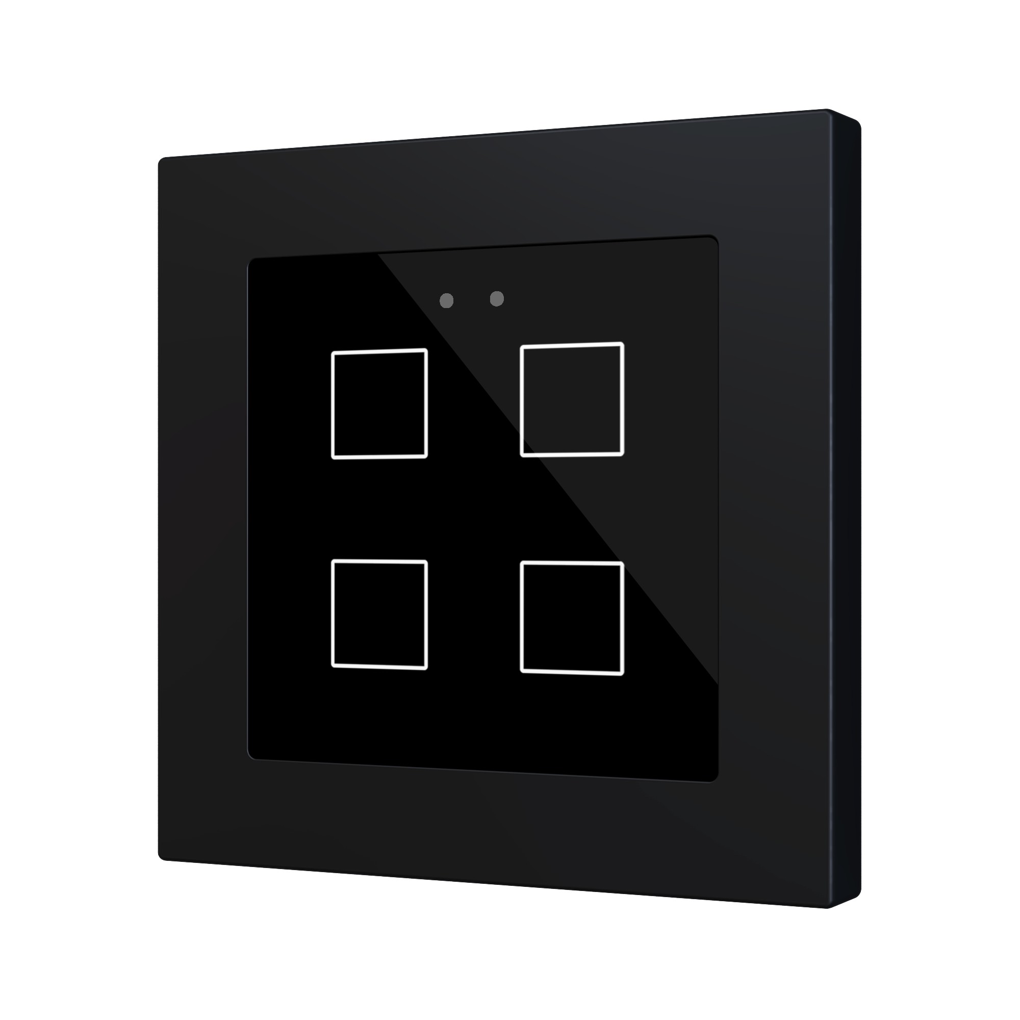 Flat RGB 55 X4. Pulsante capacitivo in vetro 55x55 - 4 pulsa