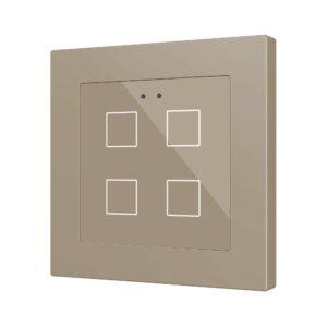 Flat RGB 55 X4. Pulsante capacitivo in vetro 55x55 - 4 pulsa